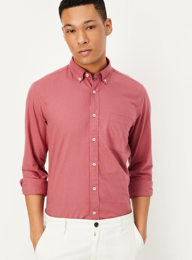 Men Slim Fit Smart Casual Shirt