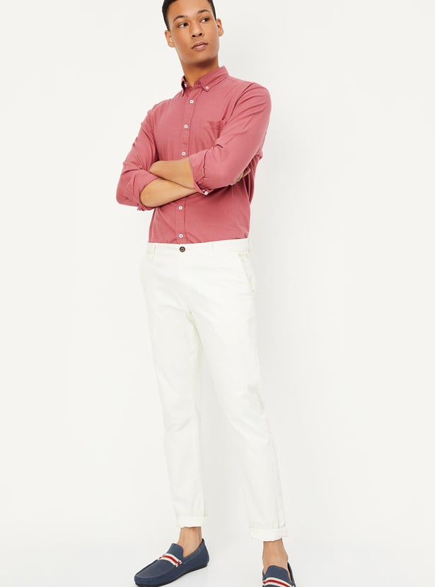 Men Slim Fit Smart Casual Shirt