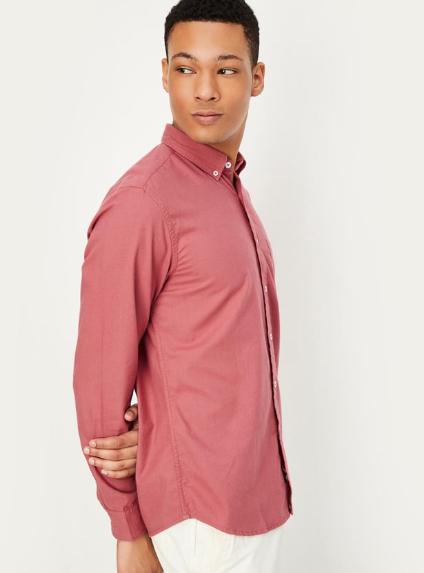 Men Slim Fit Smart Casual Shirt