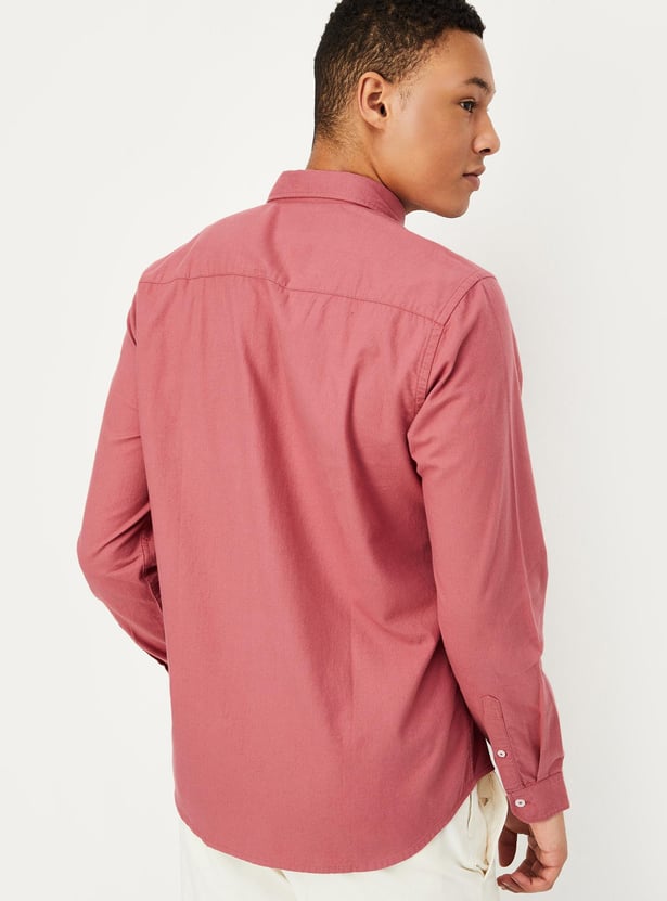 Men Slim Fit Smart Casual Shirt