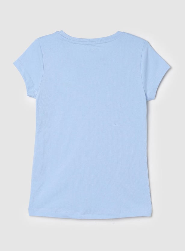 Girls Floral Printed T-shirt