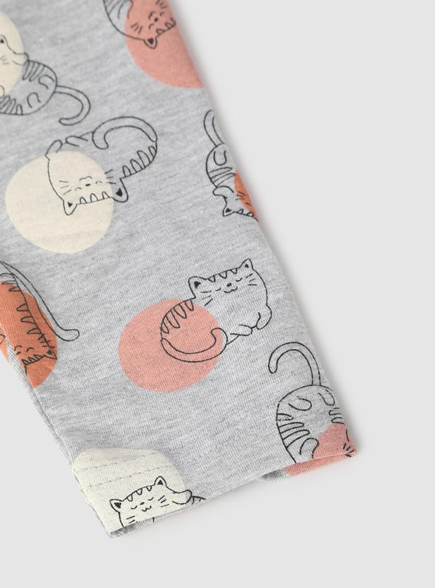 Girls Printed Full-Length Leggings