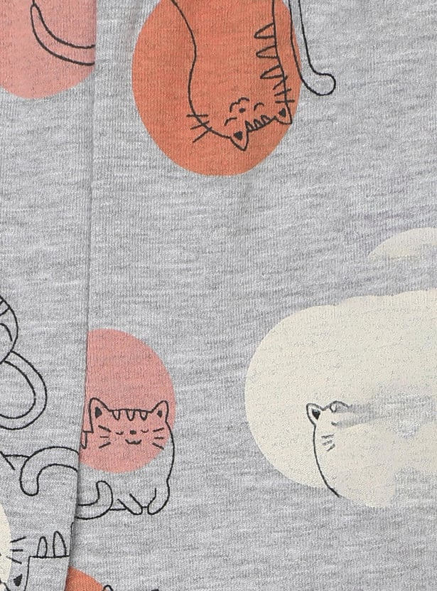 Girls Printed Full-Length Leggings