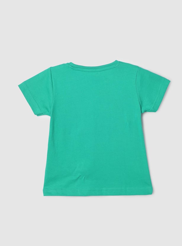 Boys Typographic Printed Pure Cotton T-shirt