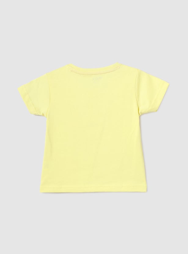 Boys Typographic Printed Pure Cotton T-shirt