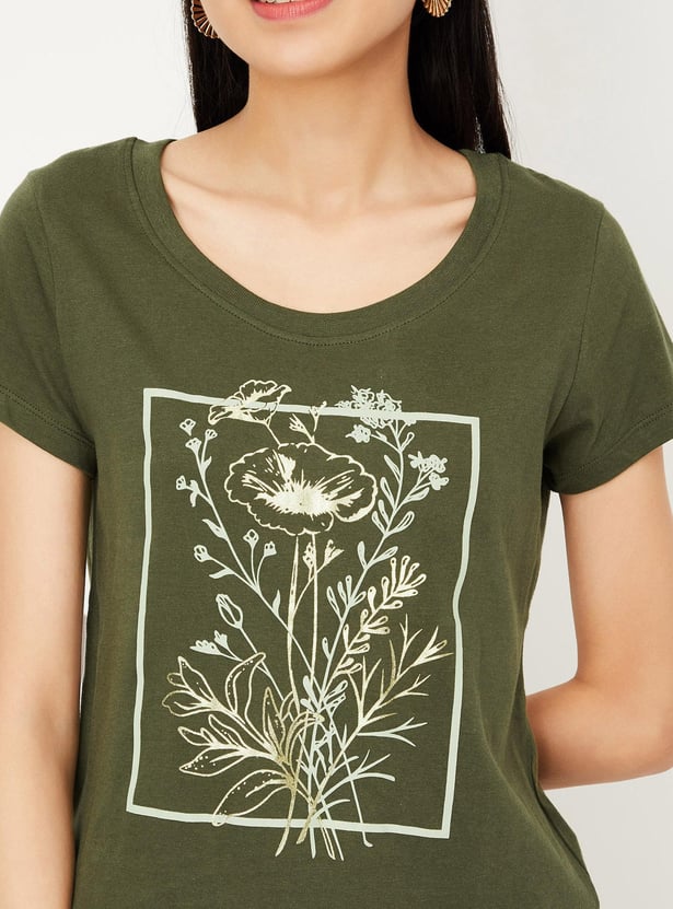 Women Floral Printed T-shirt