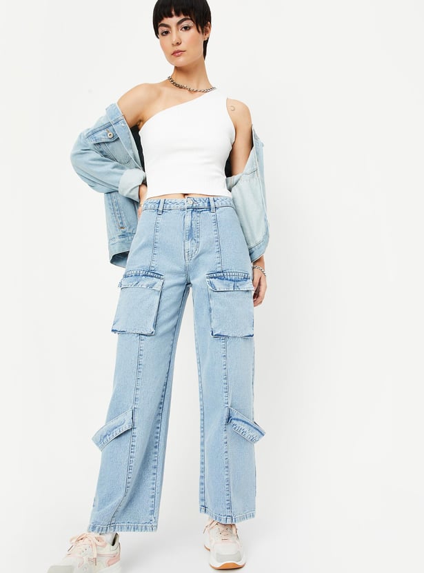 Women Workwear Fit Cargo Jeans