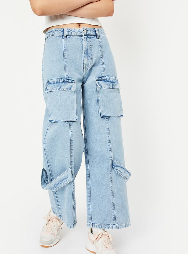 Women Workwear Fit Cargo Jeans