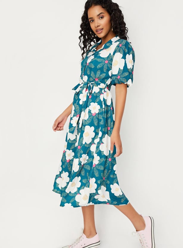 Buy Women Floral Print Midi Dress Online at just Rs. 999.0 ...