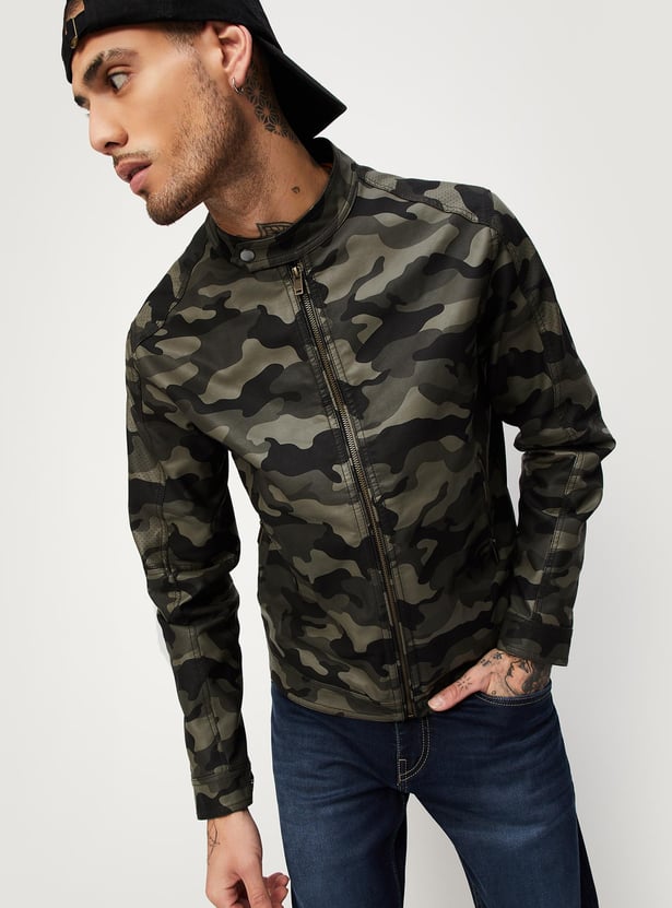 Men Camouflage Printed Jacket