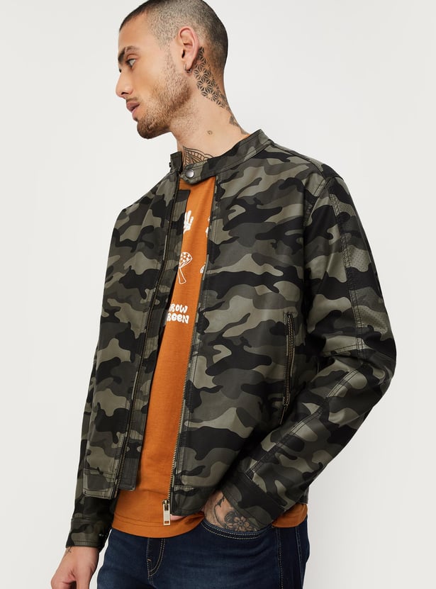 Men Camouflage Printed Jacket