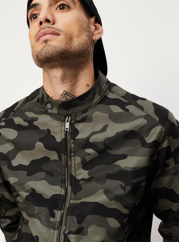 Men Camouflage Printed Jacket