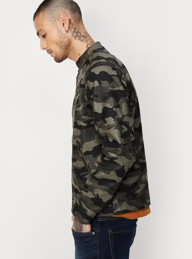 Men Camouflage Printed Jacket