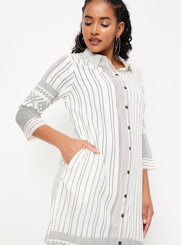 Women Striped Straight Kurta