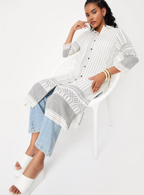 Women Striped Straight Kurta
