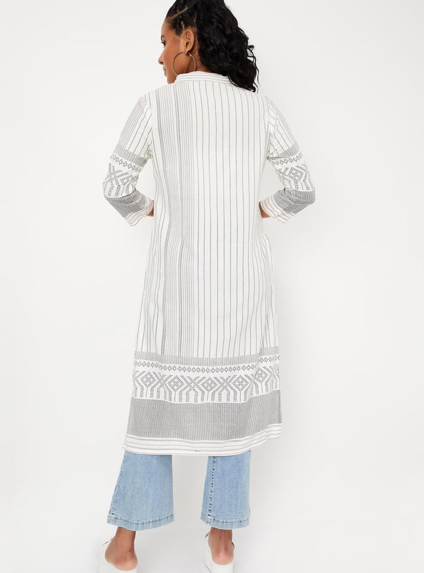 Women Striped Straight Kurta