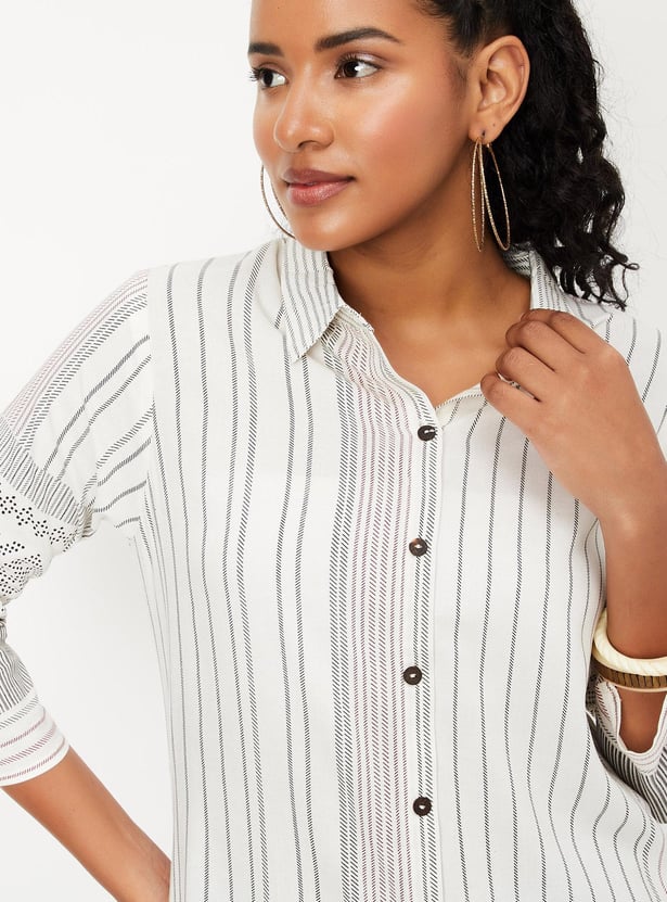 Women Striped Straight Kurta