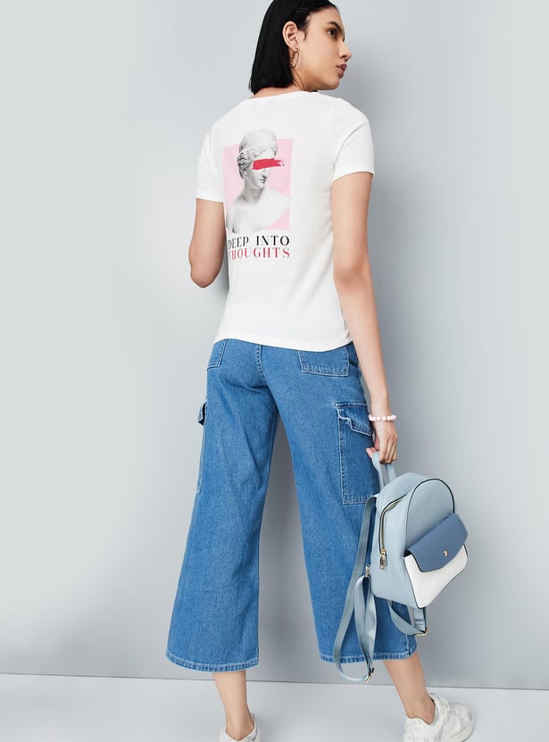 Women Typographic Print T-shirt