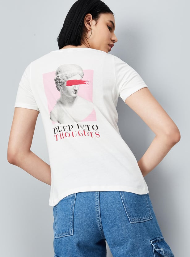 Women Typographic Print T-shirt