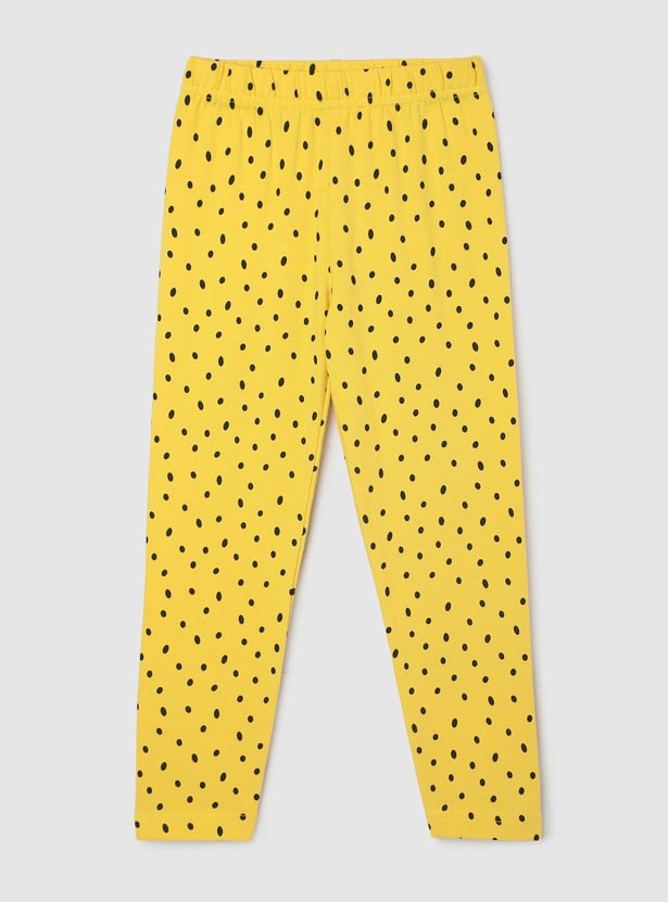 Girls Printed Full-Length Leggings