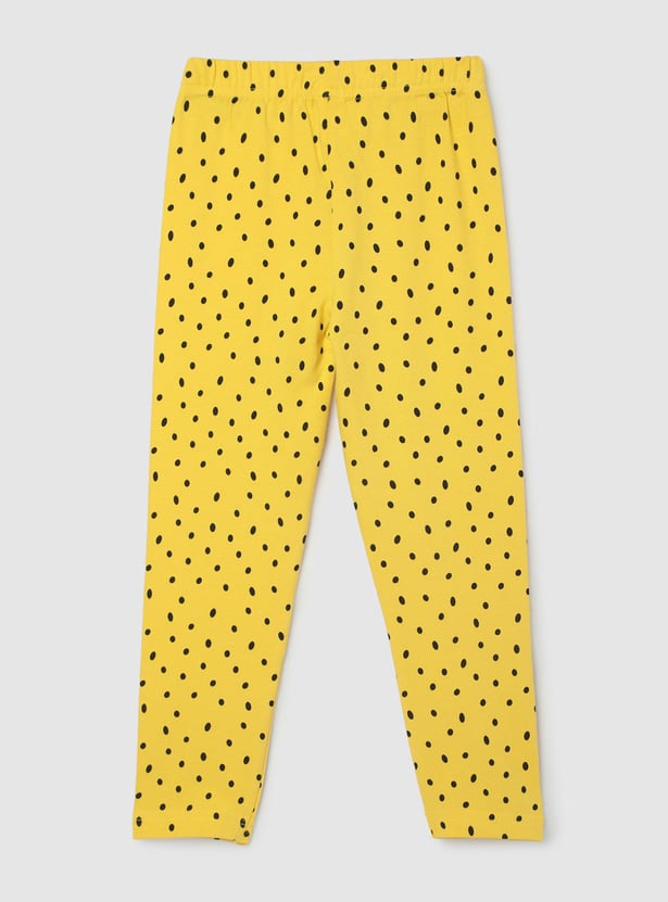Girls Printed Full-Length Leggings