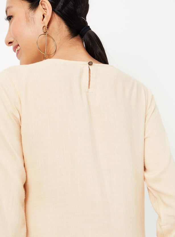 Women Embroidered Yoke Straight Kurta