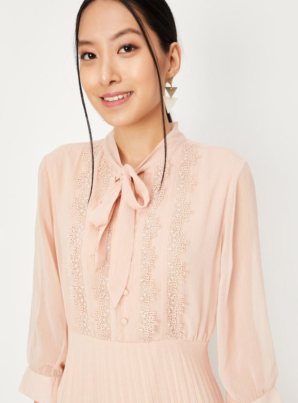 Women Pleated Midi Dress