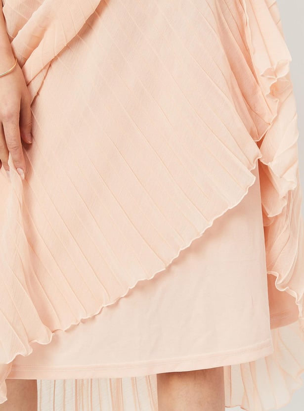 Women Pleated Midi Dress