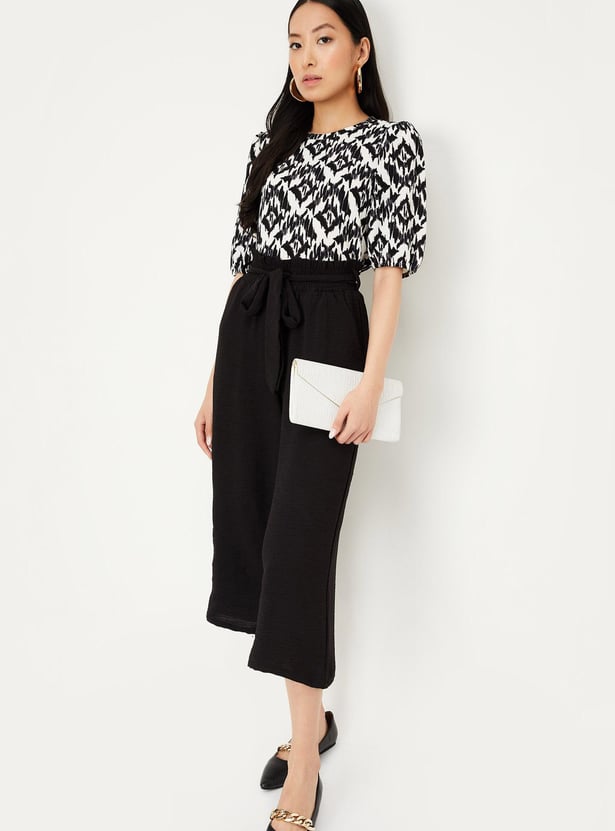 Women Printed Knit Blouse