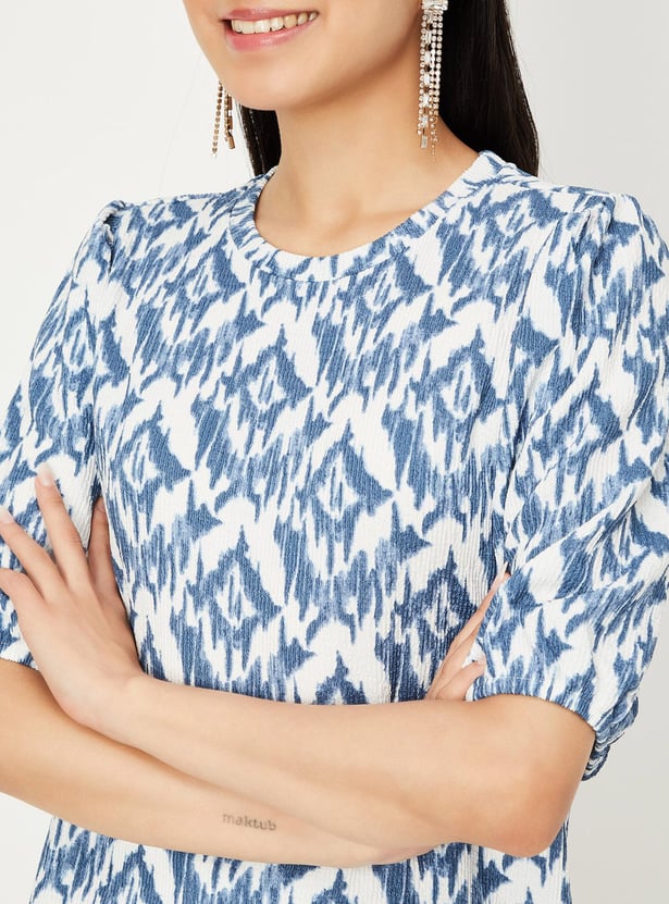 Women Printed Knit Blouse