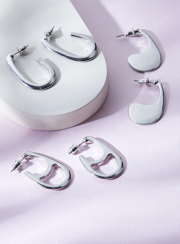 Women Assorted Hoop Earrings - Pack of 3