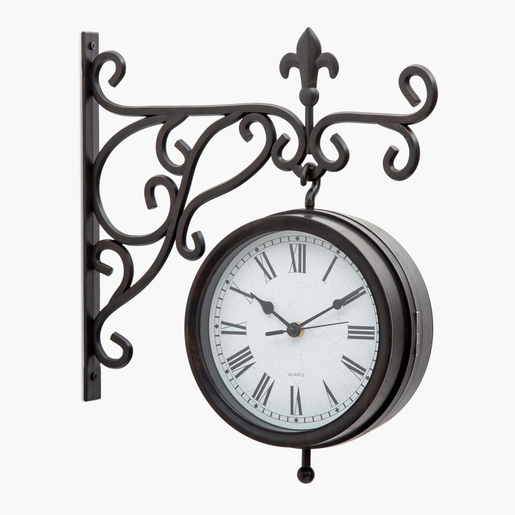 Double Sided Industrial Clock from a Railway Station at