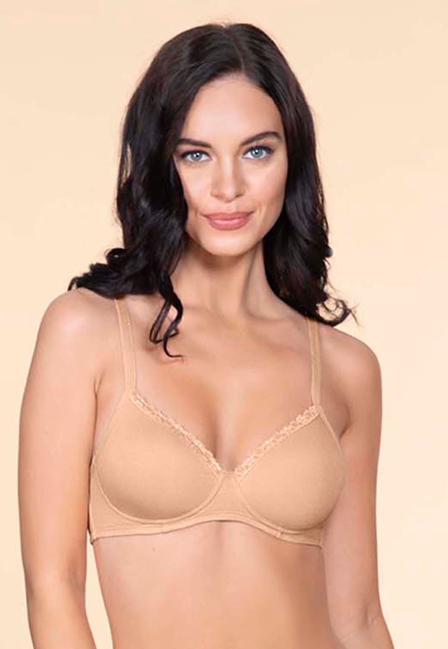 AMANTE Solid T-shirt Padded Non-Wired Bra-image-40