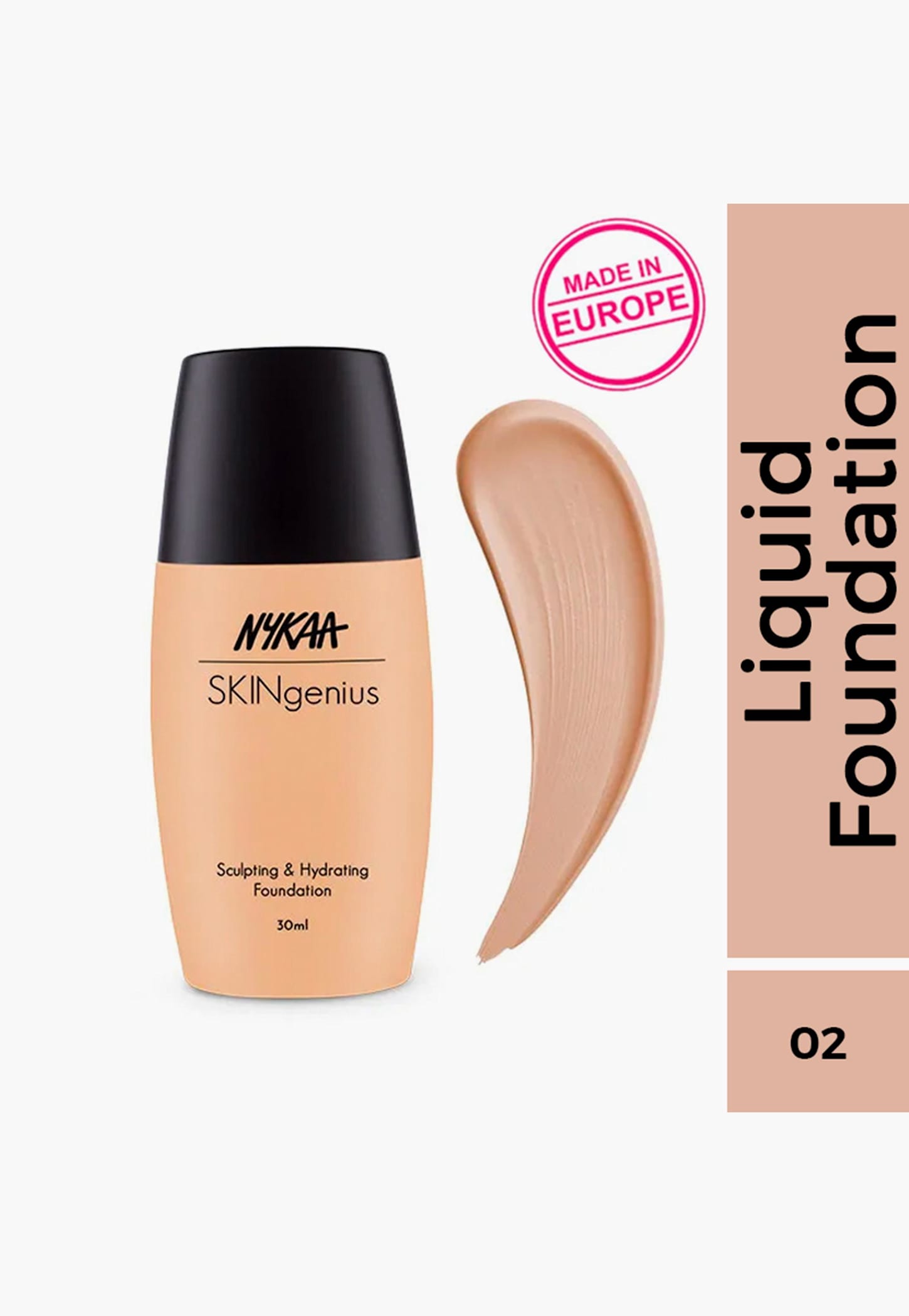 NYKAA SKINgenius Sculpting & Hydrating Foundation - Almond Beige-image-6