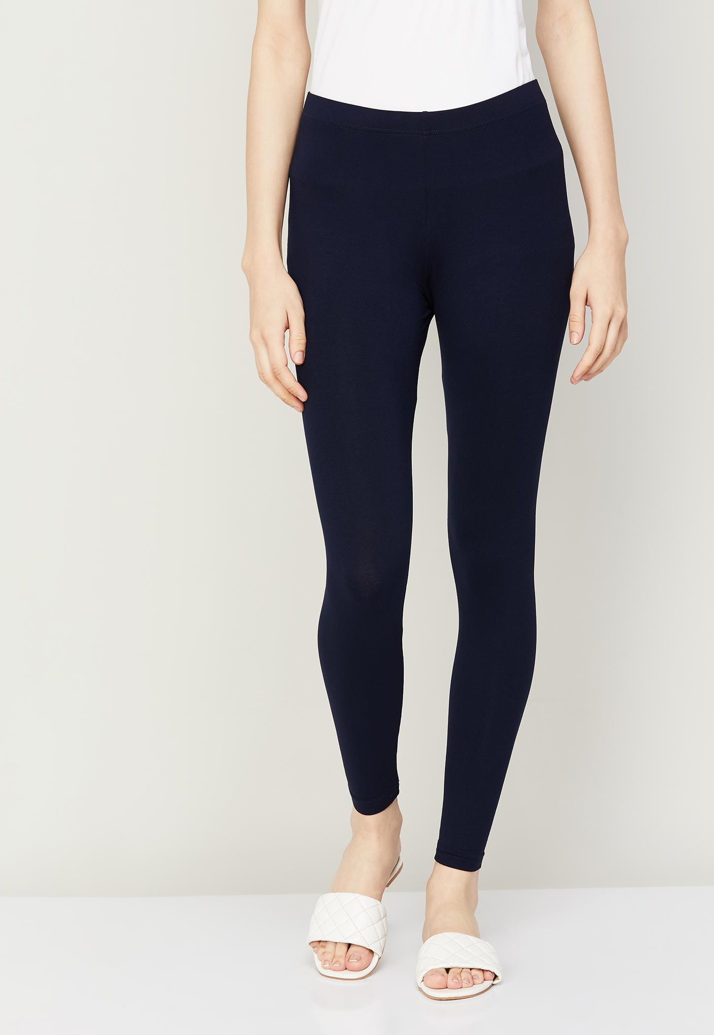 MELANGE Women Solid Leggings-picture-40
