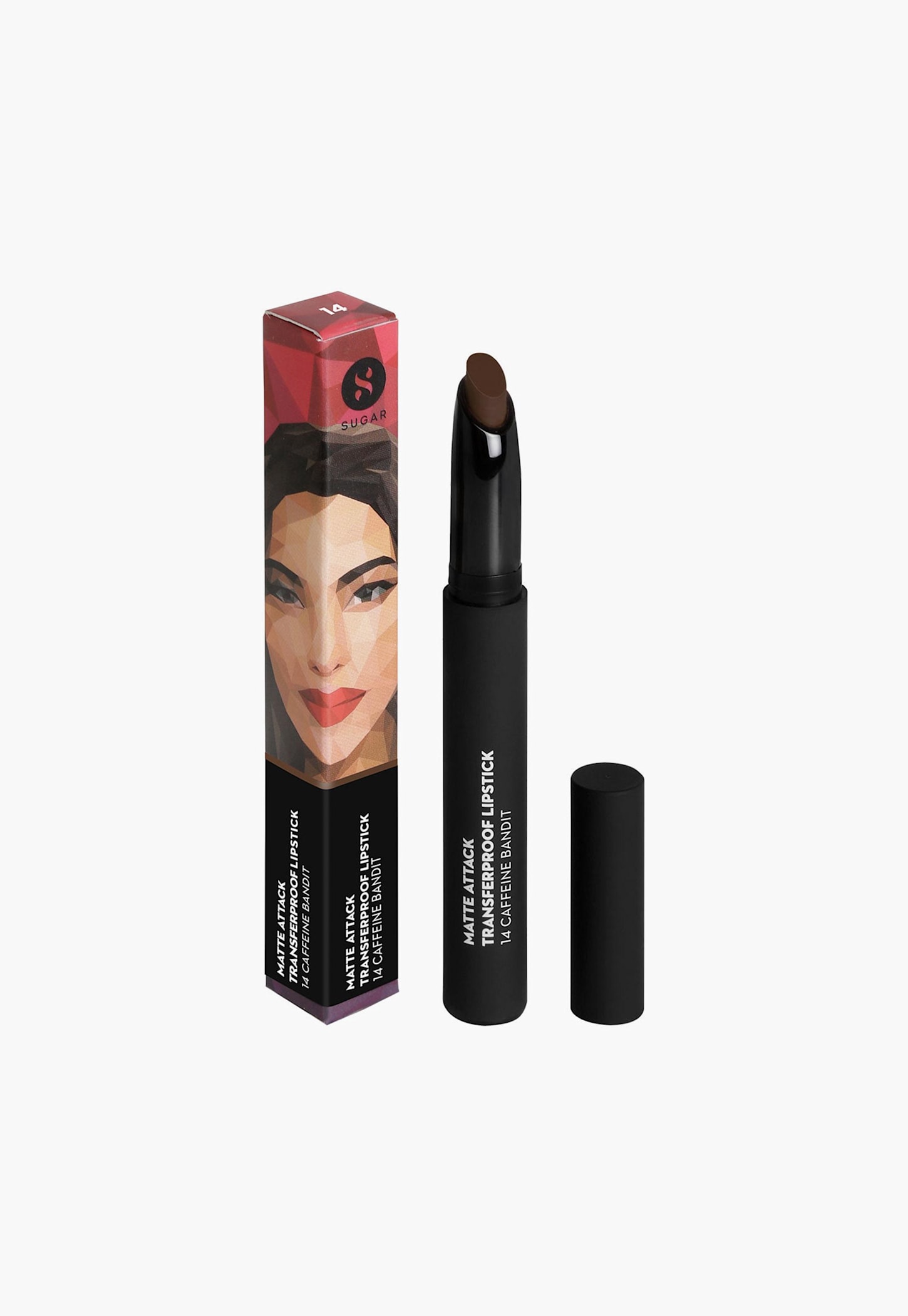 SUGAR Matte Attack Transferproof Lipstick - 14 Caffeine Bandit-picture-0