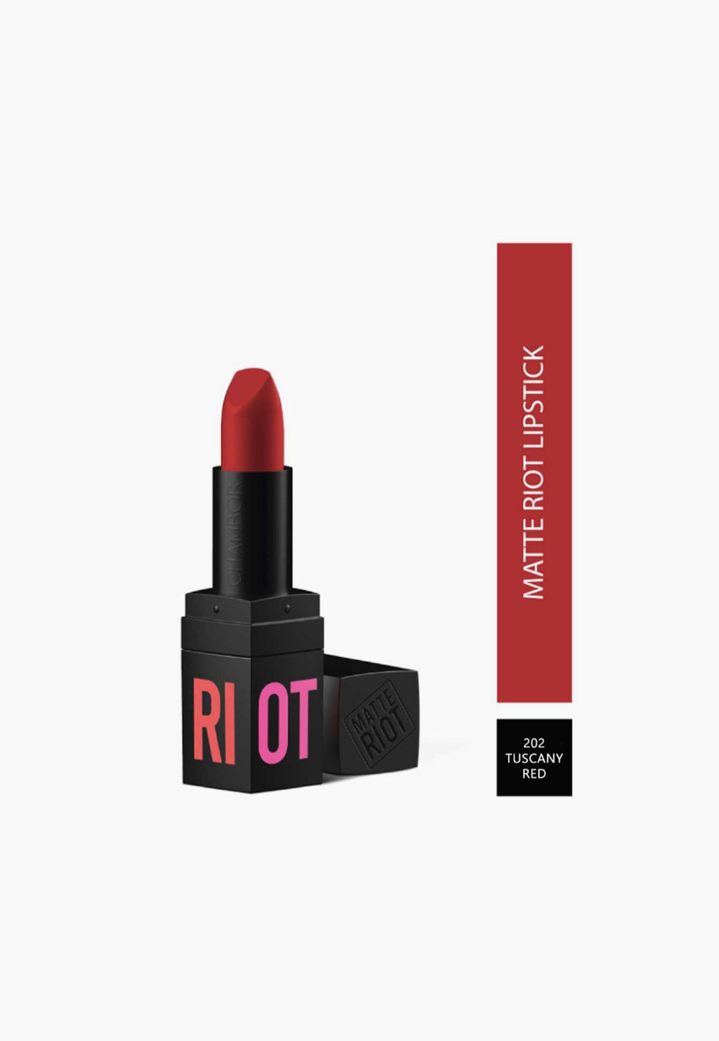 CHAMBOR Matte Riot Lipstick- Tuscany Red-202-picture-19