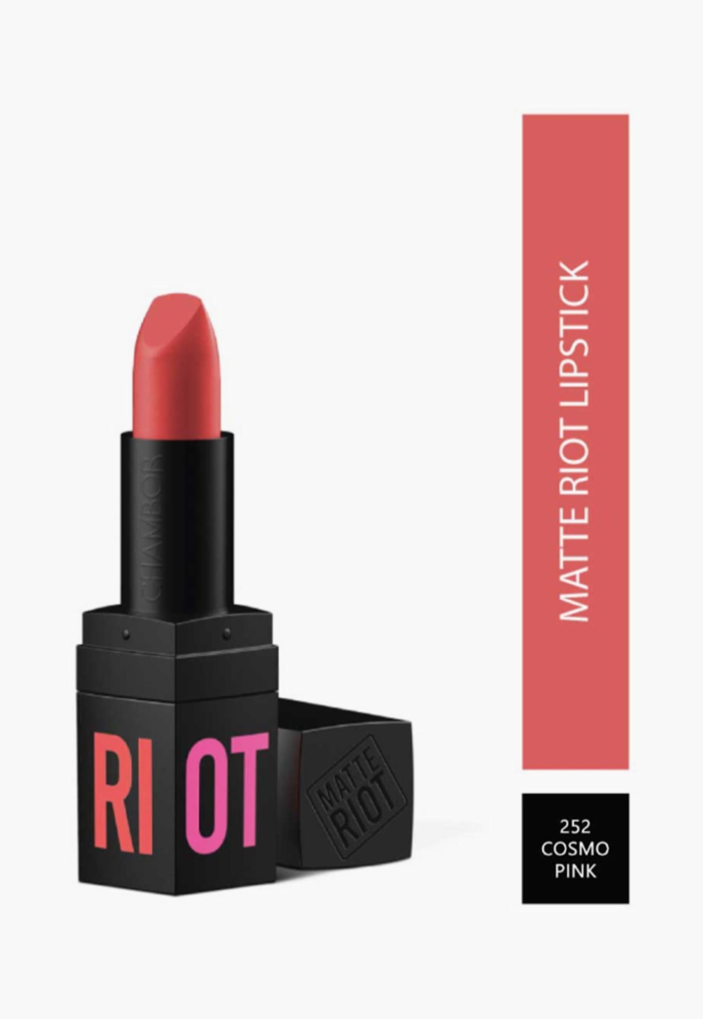 CHAMBOR Matte Riot Lipstick- Cosmo Pink-252-image-11