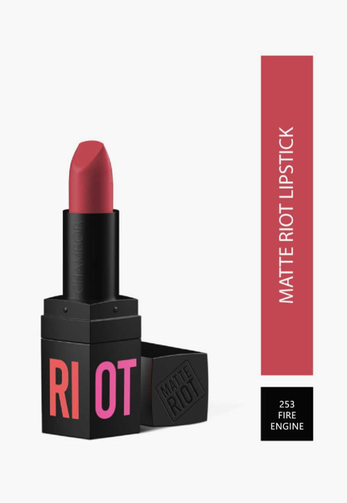CHAMBOR Matte Riot Lipstick- Fire Engine-picture-14