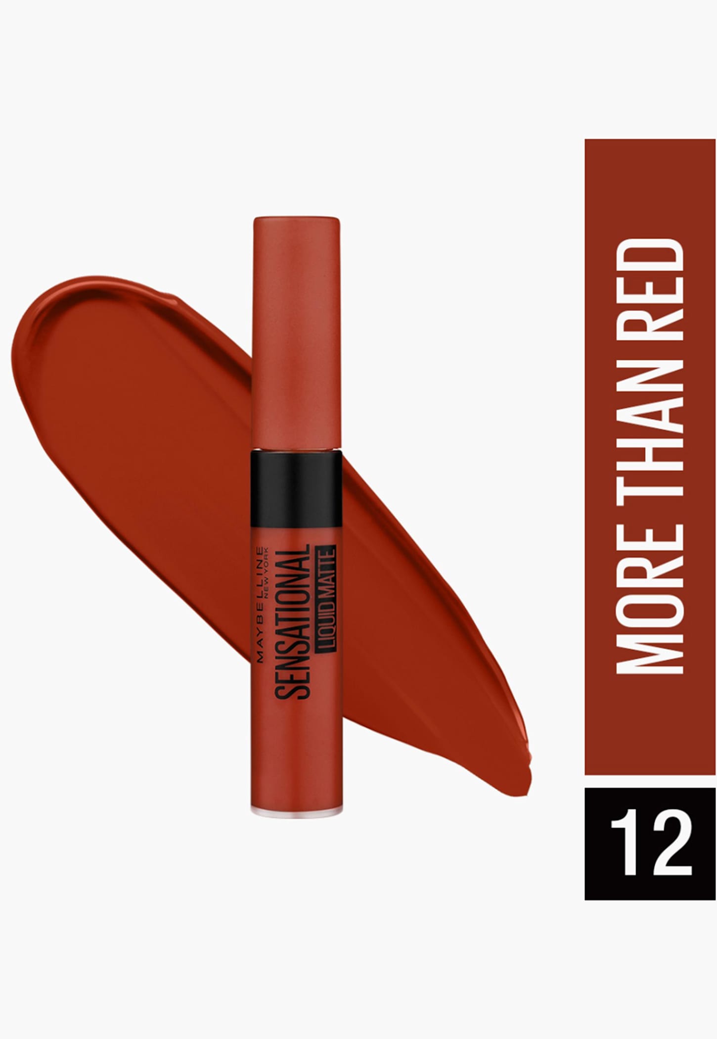 MAYBELLINE New York Sensational Liquid Matte Lipstick - 12 More Than Red-picture-10
