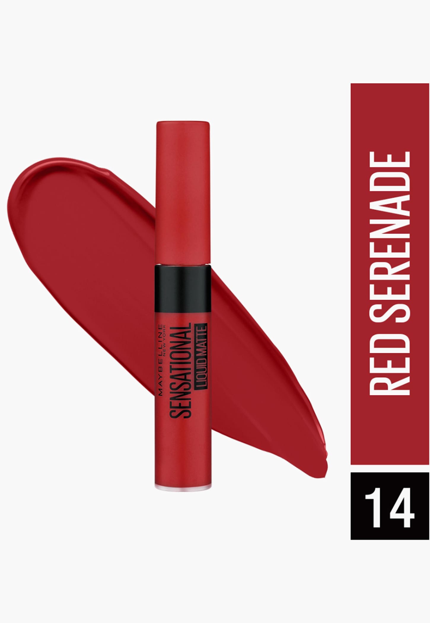MAYBELLINE NEW YORK Sensational Liquid Matte Lipstick - 14 Red Serenade-image-25