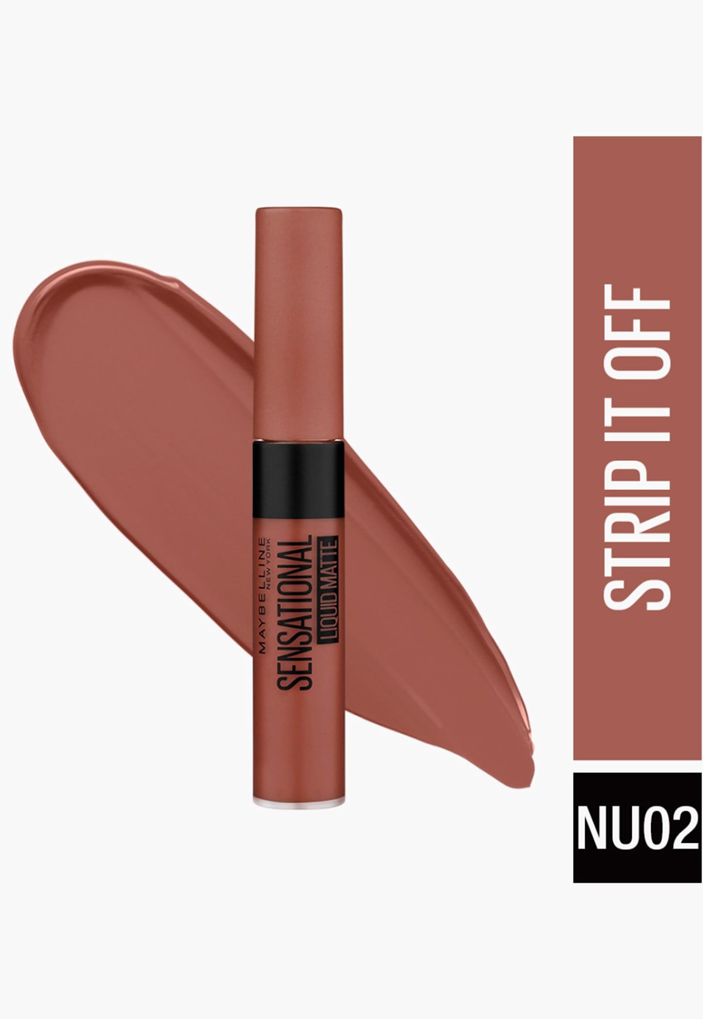 MAYBELLINE NEW YORK Sensational Liquid Matte Lipstick - NU02 Strip It Off-picture-19