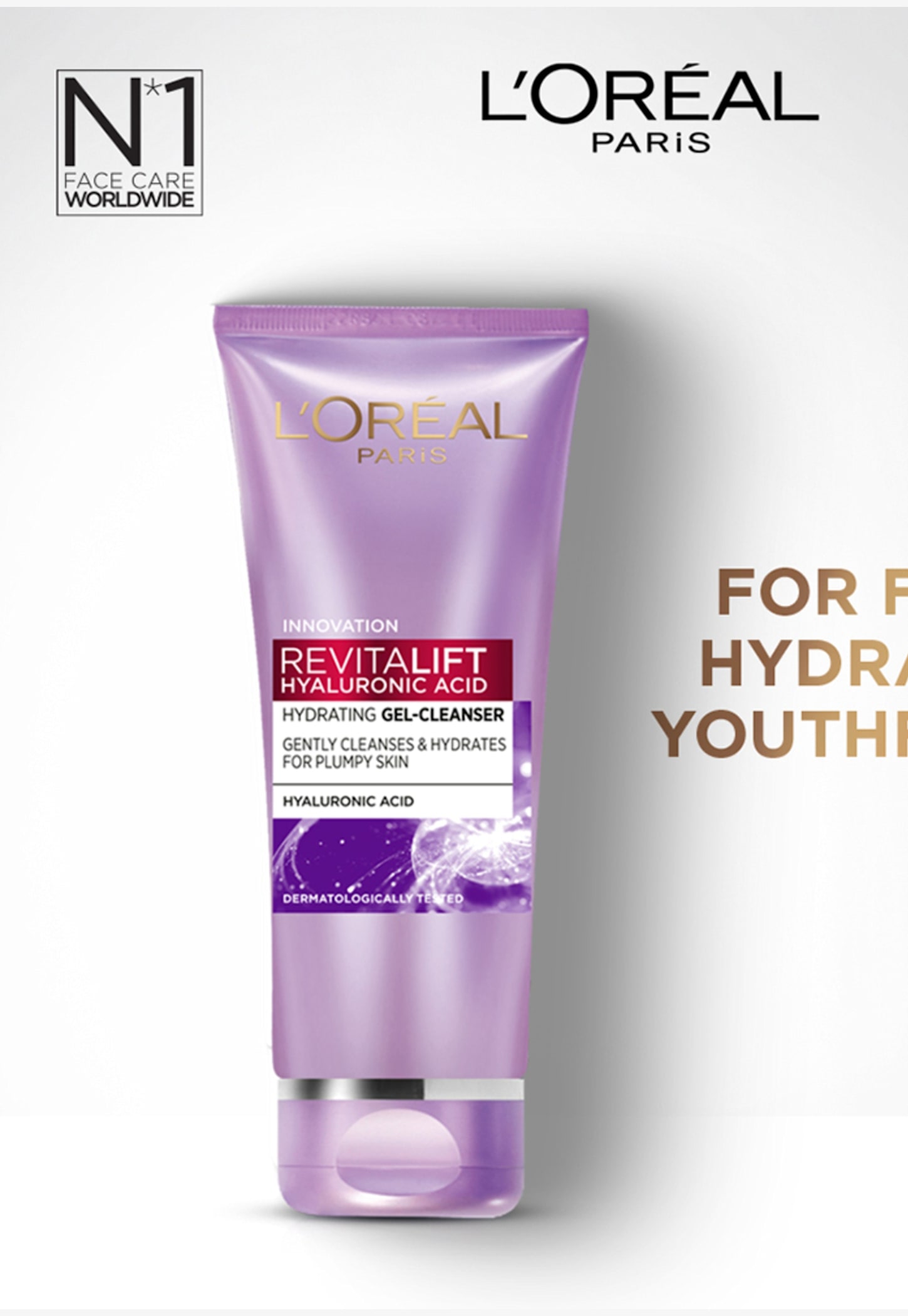 L'OREAL PARIS Revitalift Hyaluronic Acid Hydrating Gel Cleanser - 100ml-image-43
