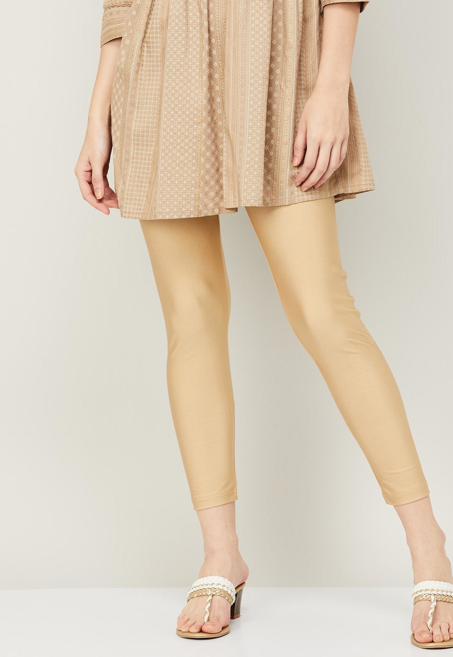 MELANGE Women Solid Regular Fit Leggings-picture-33