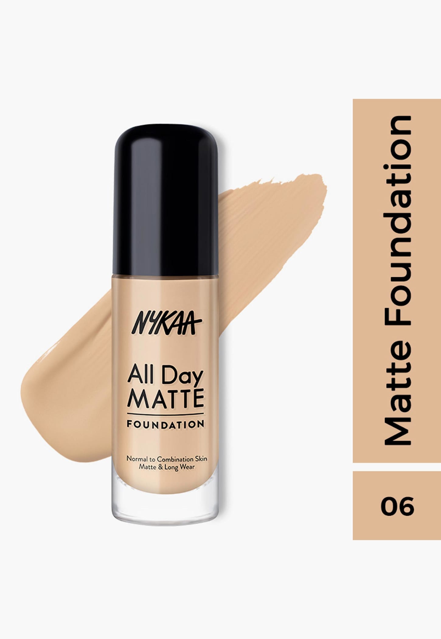 NYKAA All Day Matte Foundation - Beige 06-image-1