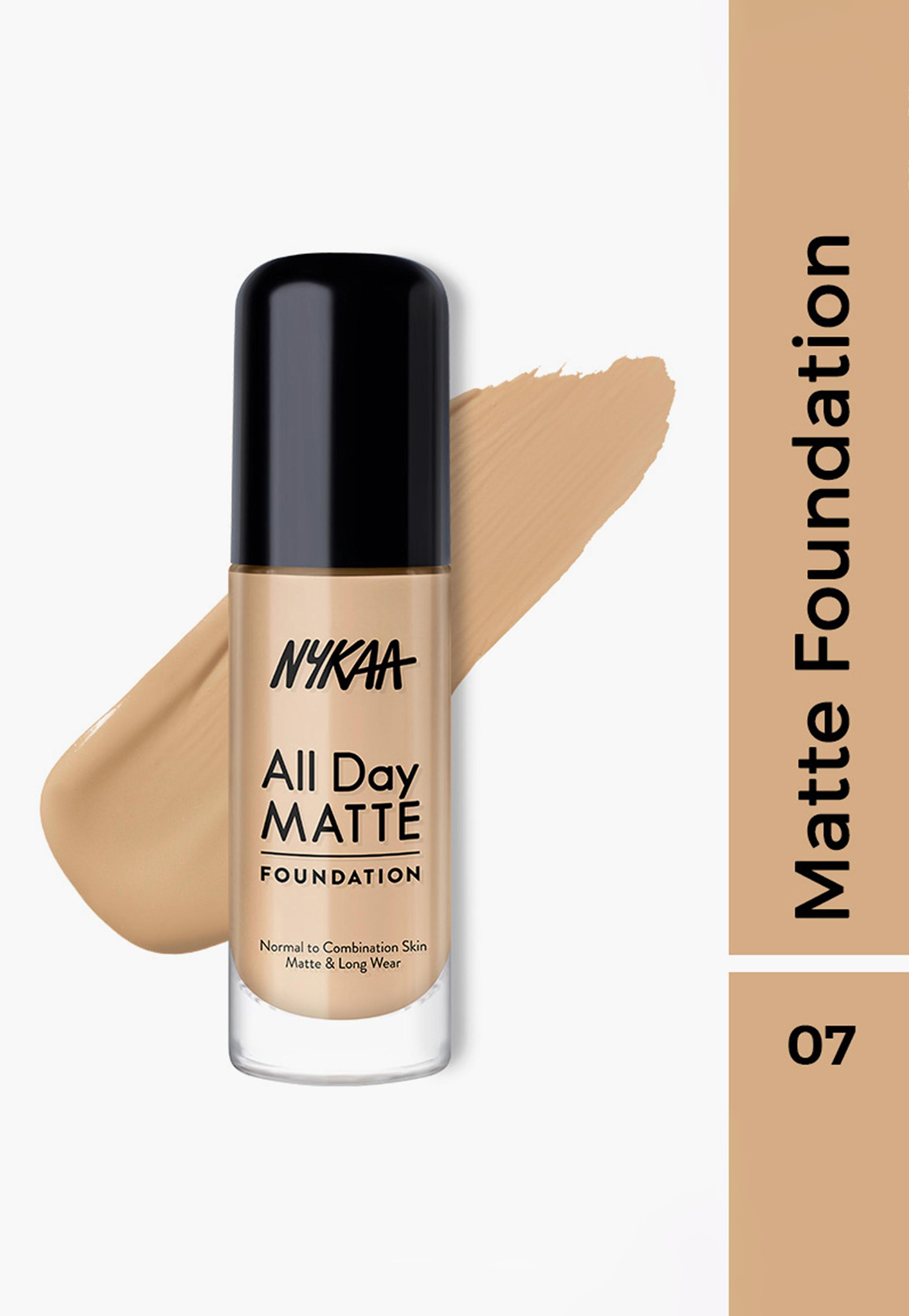 NYKAA All Day Matte Foundation- Sand 07-image-0