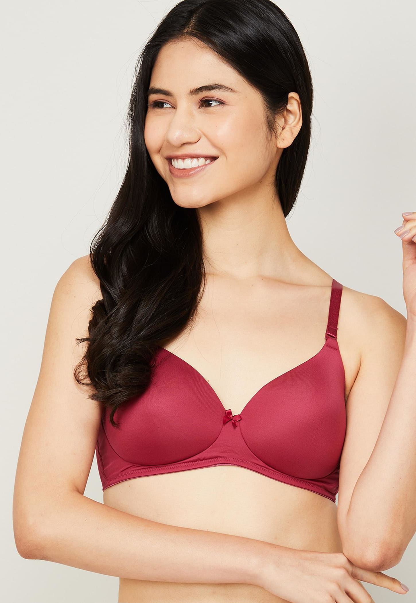JOCKEY Solid Padded Non-Wired Balconette Bra