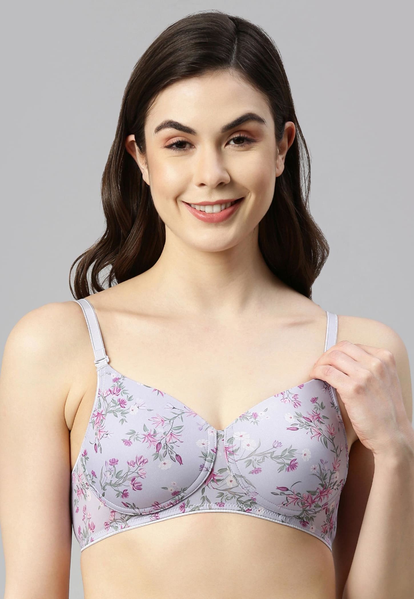 ENAMOR Solid Padded Non-Wired Full Coverage Bra-picture-30