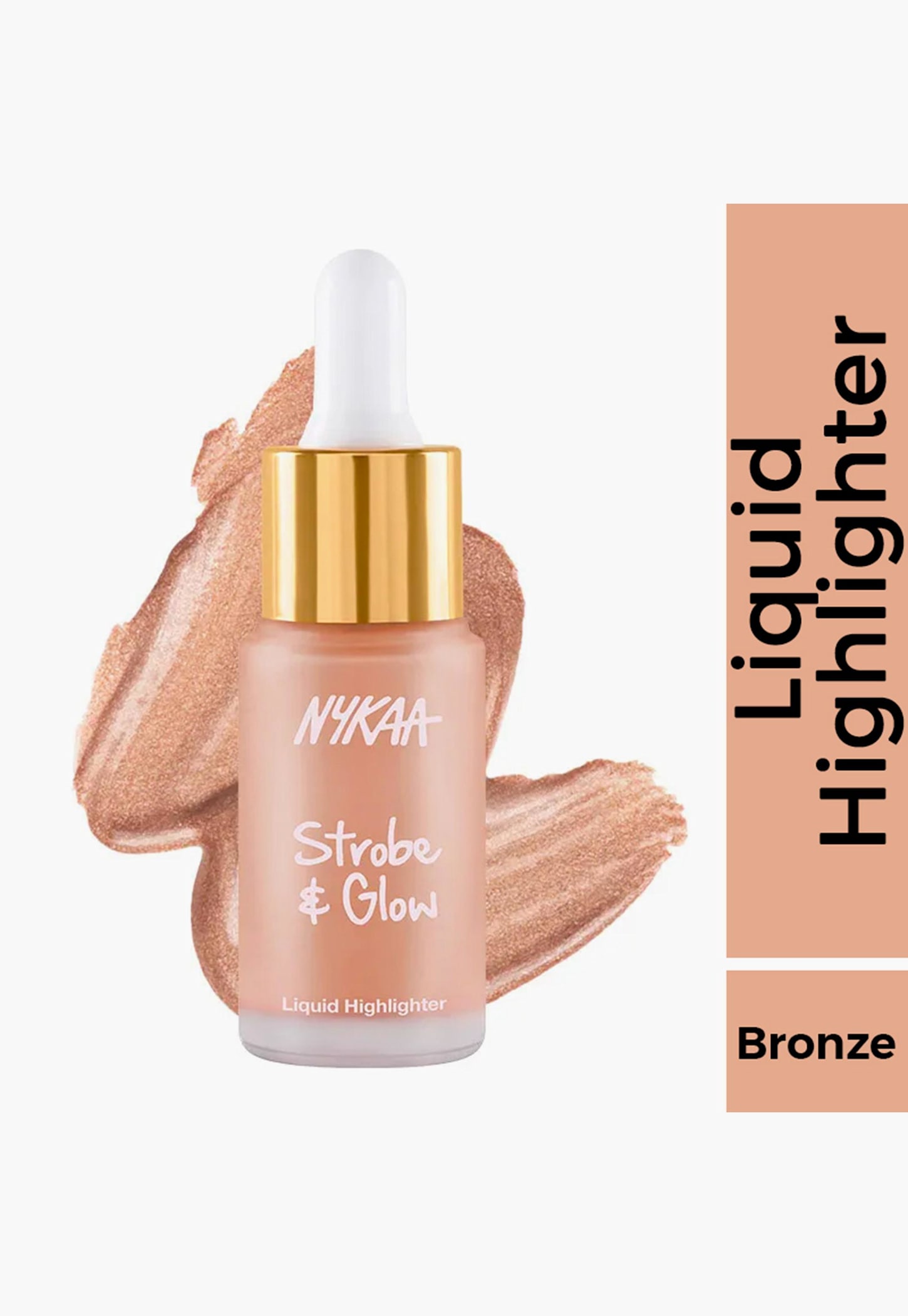 NYKAA Strobe & Glow Liquid Highlighter - Glazed Bronze-image-15