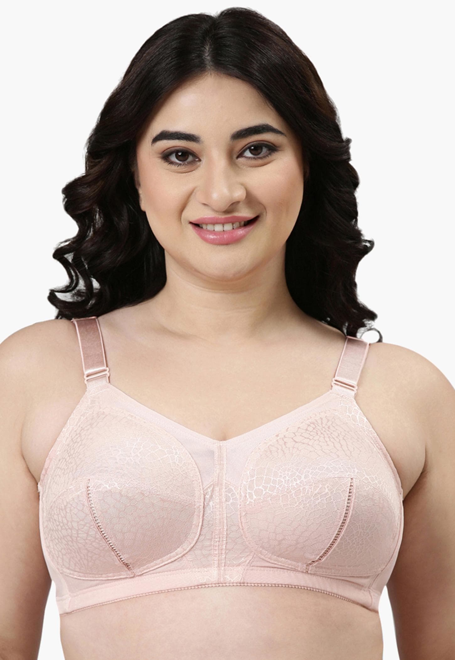 ENAMOR Printed Non-Padded Non-Wired Minimizer Bra-picture-25